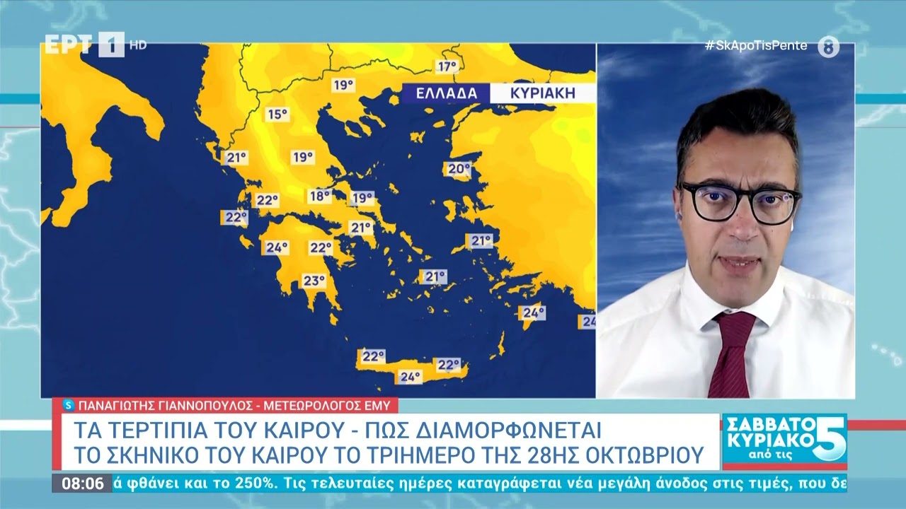 Καιρός: Το σκηνικό για το τριήμερο της 28ης Οκτωβρίου | 20/10/2024 | ΕΡΤ