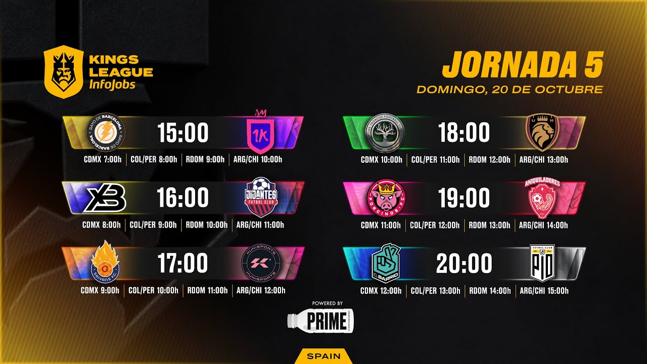 👑 Kings League InfoJobs - JORNADA 5 ⚽ #KINGSLEAGUEJ5