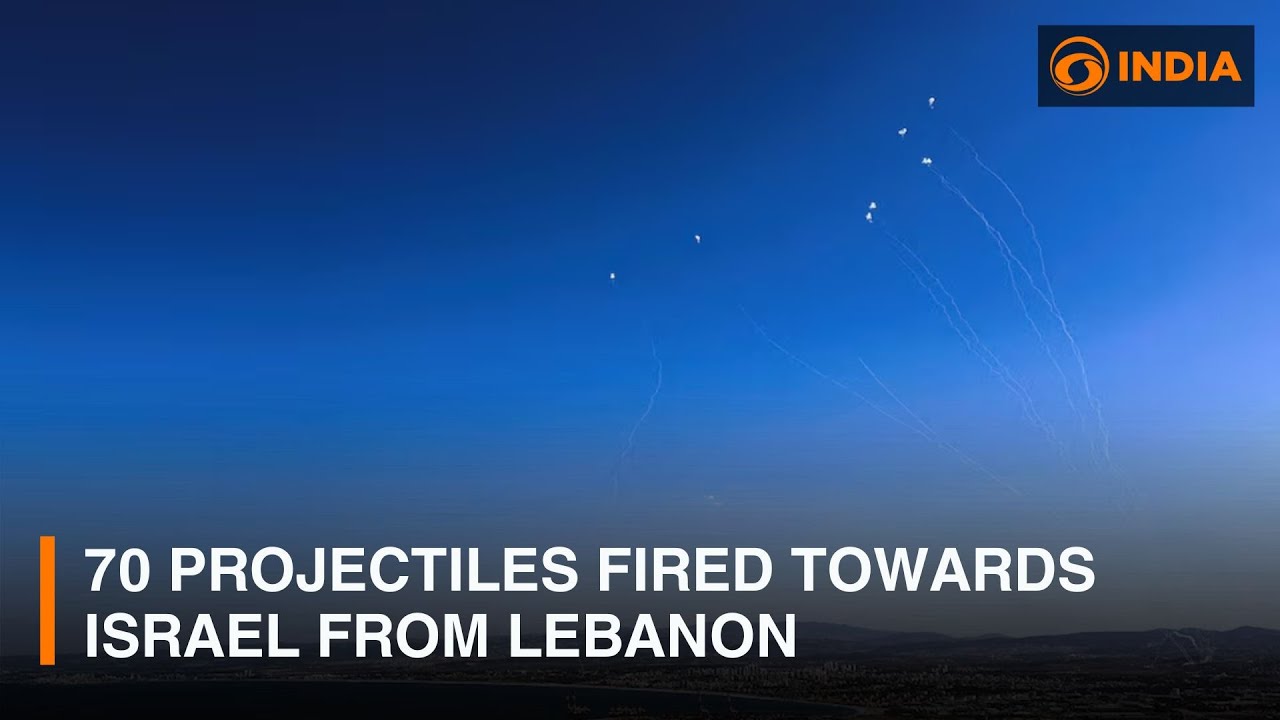 70 projectiles fired towards Israel from Lebanon