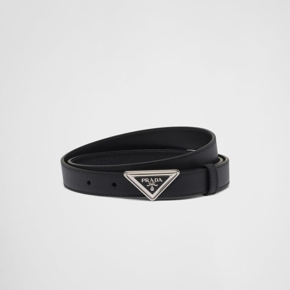 Saffiano leather belt
