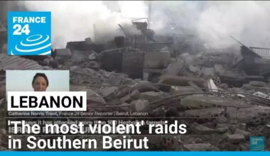 National News Agency reports 'the most violent' raids in southern Beirut • FRANCE 24 English
