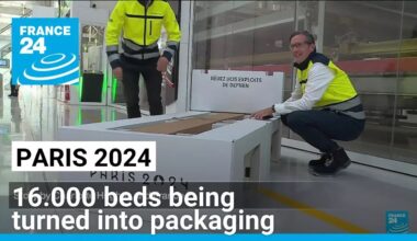 16.000 beds from Paris Olympics 2024 being turned into packaging • FRANCE 24 English