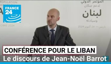 Liban : aides, recherche d'un cessez-le-feu... Le discours de Jean-Noël Barrot • FRANCE 24