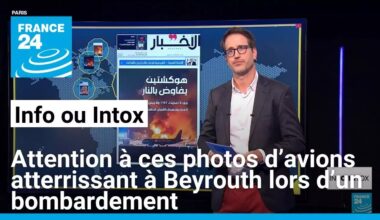 Attention à ces photos d’avions atterrissant à Beyrouth lors d’un bombardement • FRANCE 24
