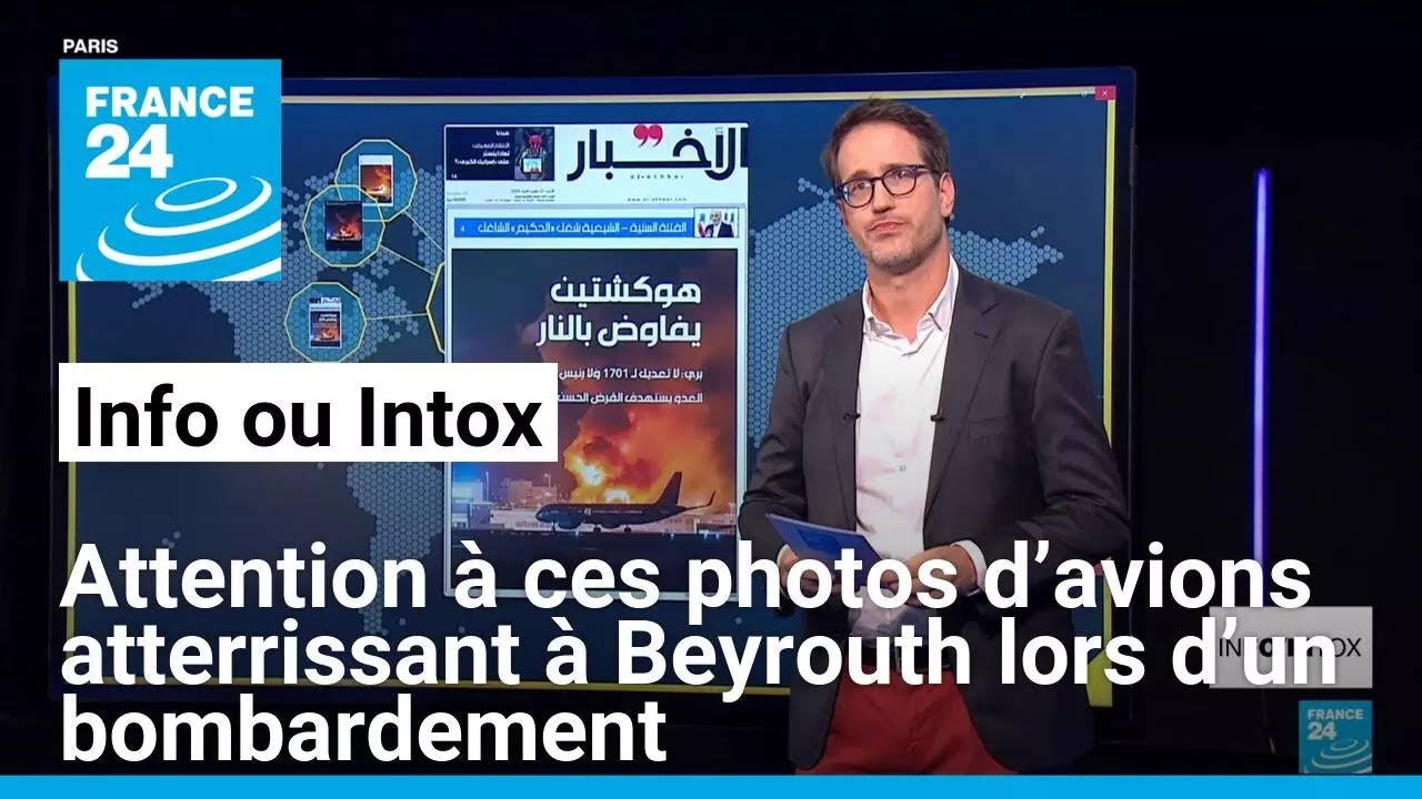 Attention à ces photos d’avions atterrissant à Beyrouth lors d’un bombardement • FRANCE 24