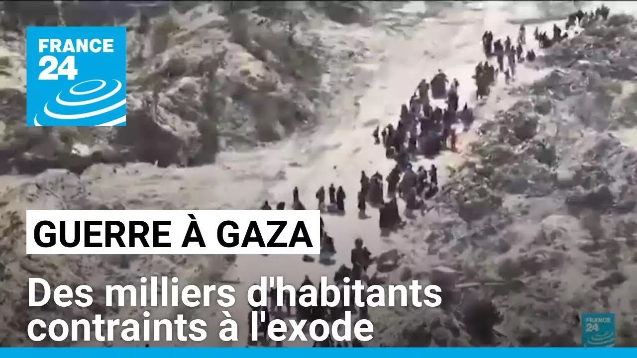 Des milliers de Gazaouis contraints à l'exode • FRANCE 24