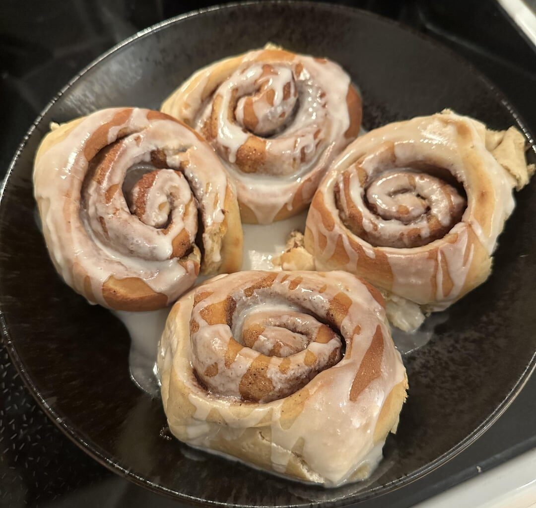 This was my first time making cinnamon rolls and stuffed pepper casserole