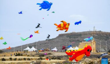 7th edition of Gozo Int'l Kite and Wind Festival kicks off in Malta-Xinhua