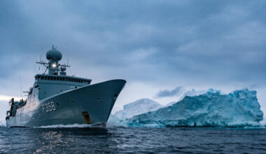 The Royal Danish Navy frigate HDMS Triton is part of the Joint Arctic Command Denmark, which is responsible for fisheries control, search-and-rescue and environmental monitoring, and contributes to the security and defence of the High North.