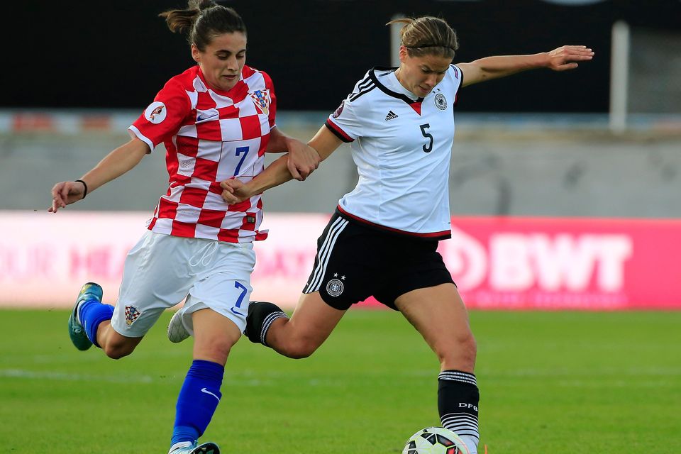Maja Joscak in action for Croatia against Germany