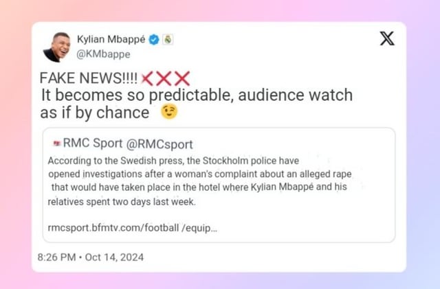 Kylian Mbappé Responds to False Rape Allegations.