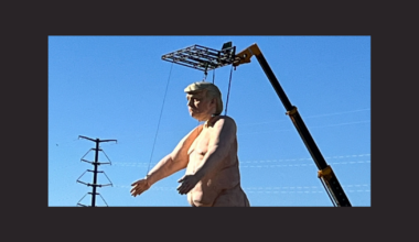 43-foot-tall statue depicting nude Trump goes up in Madison | Politics