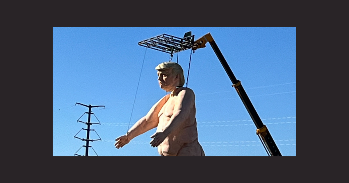 43-foot-tall statue depicting nude Trump goes up in Madison | Politics