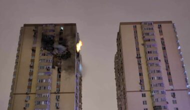 Russian drone attack on Kyiv high-rise leaves one person dead and five injured – photos