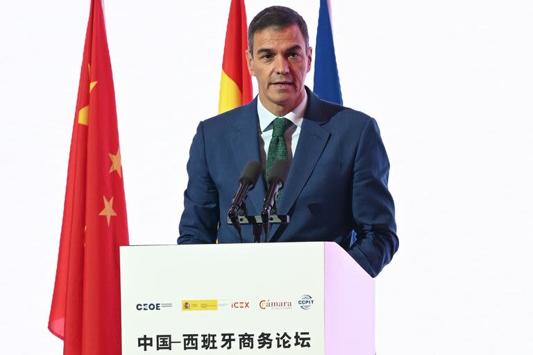 El presidente del Gobierno de España, Pedro Sánchez, interviene en el Encuentro Empresarial España-China, a 10 de septiembre de 2024, en Shanghái (China).