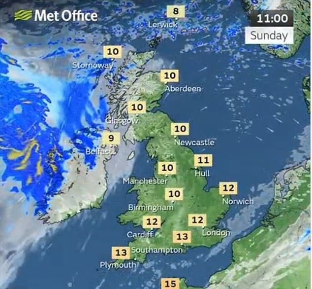 Parts of Britain are set to be battered with showers today, as the Met Office predicts northern Scotland will bear the brunt of the bad weather