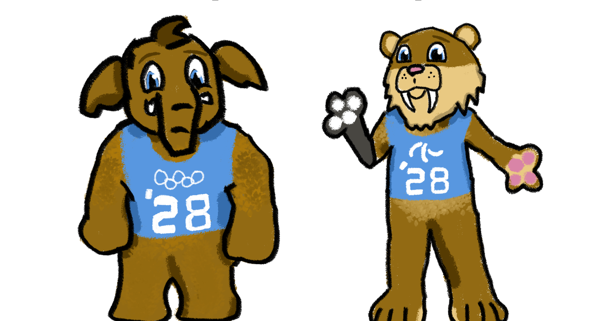 Design concepts for 2028 mascots (OC)