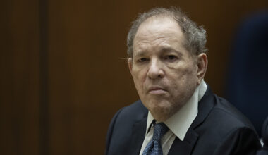 Former film producer Harvey Weinstein appears in court at the Clara Shortridge Foltz Criminal Justice Center on October 4, 2022 in Los Angeles, California.