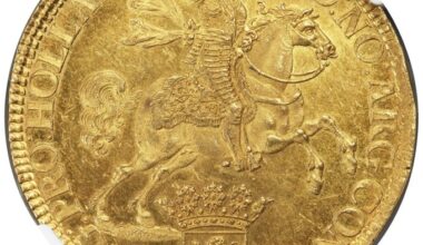 Holland. Provincial gold Proof Pattern Ducaton (Silver Rider) 1672 PR63