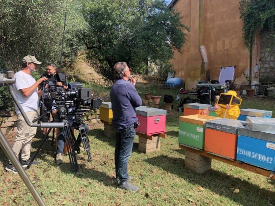 Francesco Baffo sul set di Don Matteo 14
