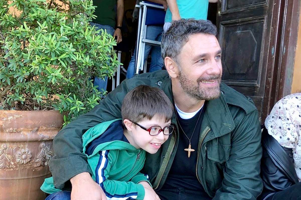 Francesco con il padre Luca Baffo e con la madre Sabrina Faina
