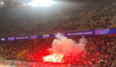 [Video] Champions League : Malgré les pressions et menaces des autorités allemandes, les supporters du Celtic Glasgow ont fait rentrer et brandi des dizaines de drapeaux palestiniens et scandé "Free Palestine" dans leur match en déplacement à Dortmund face au Borussia