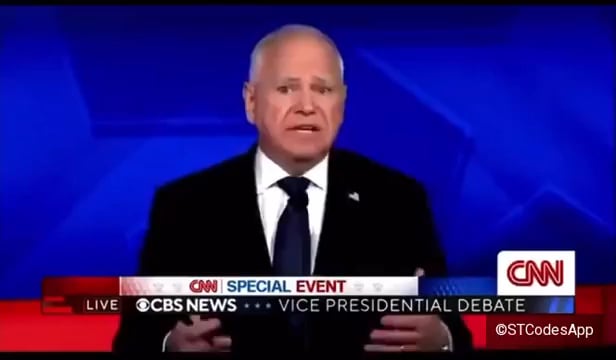 USA - Débat des vice-présidents - Tim Walz: " l'expansion d'Israël et de ses proxys est une nécessité absolue et fondamentale pour que les États-Unis exercent un leadership durable là bas "