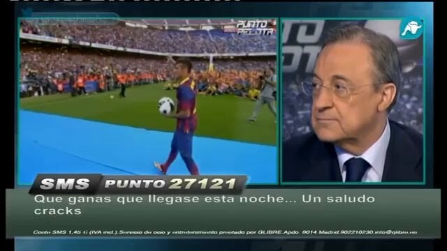 In an interview from 2013 Perez explains why Neymar would've cost Madrid at least €150m. Focus on his reaction at Bartomeu's calculations (2:10). According to Catalan Pinocchio, for Barca it was only 57m.
