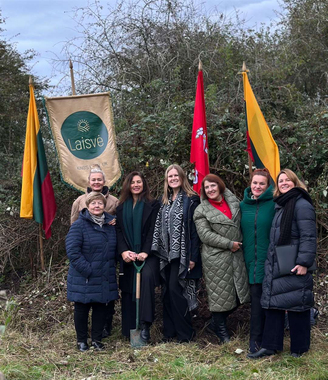 The Lithuanian choir at the tree planting ceremony