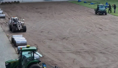 Rasenverlegung im Europa-Park-Stadion