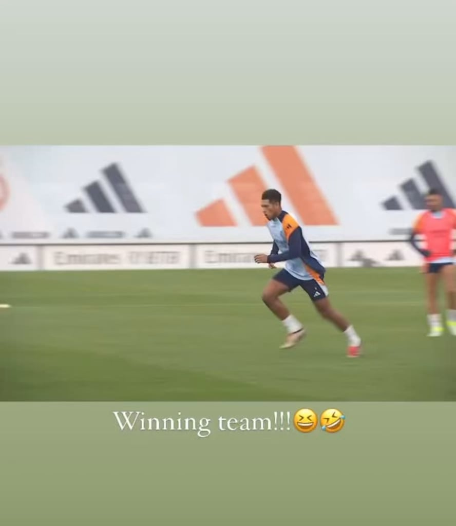 Jude Bellingham with a trivela goal in training🔥