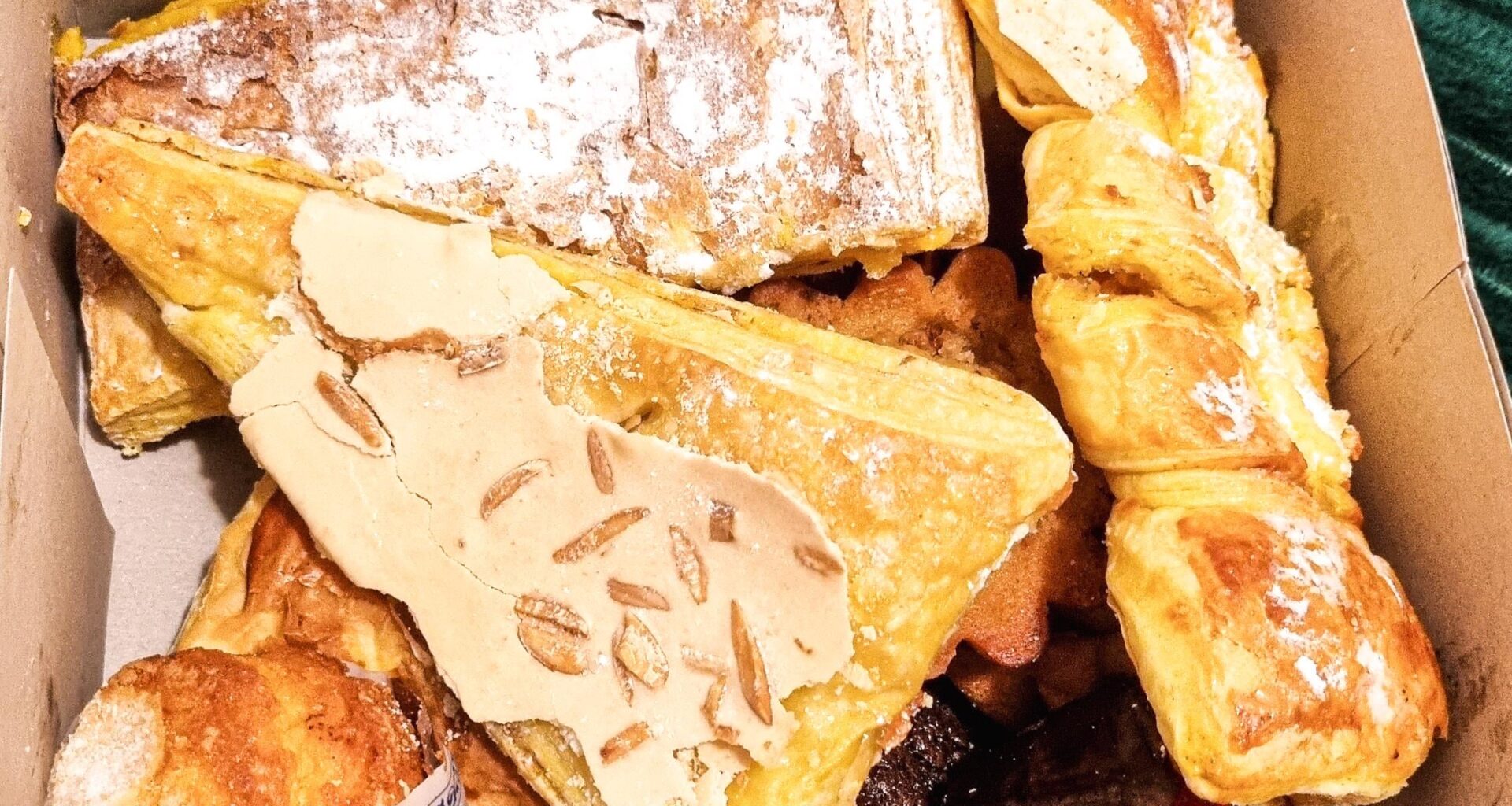 Too Good To Go box from the local bakery. Have you used Too Good To Go before and what was your experience?