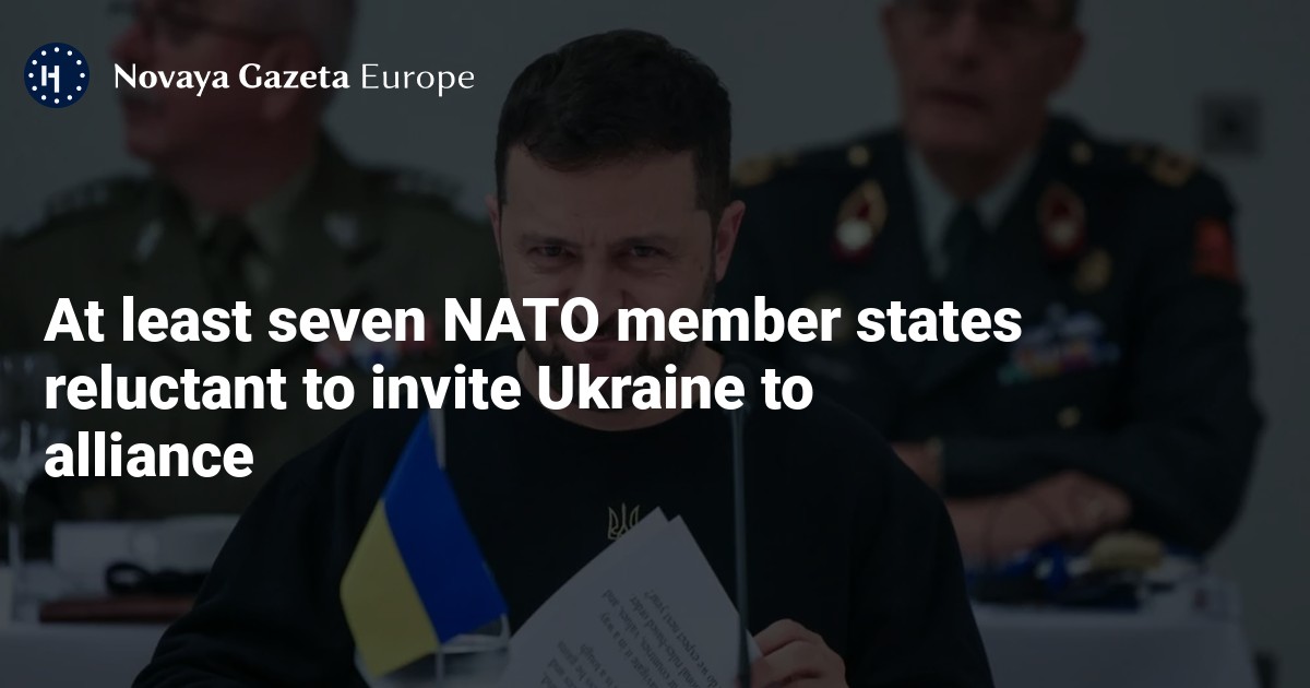 At least seven NATO member states reluctant to invite Ukraine to alliance — Novaya Gazeta Europe
