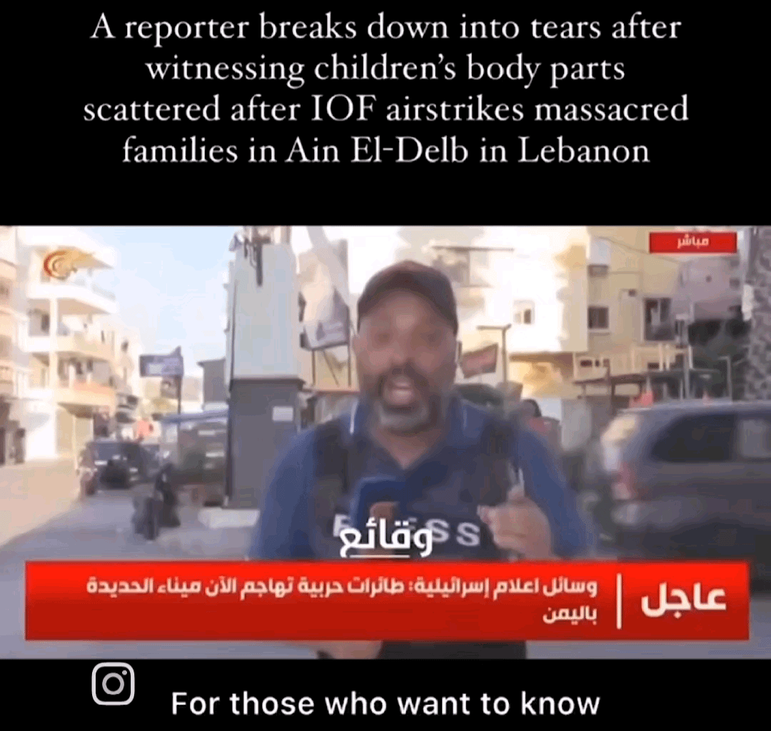 News reporter cries as he tells of a bombing