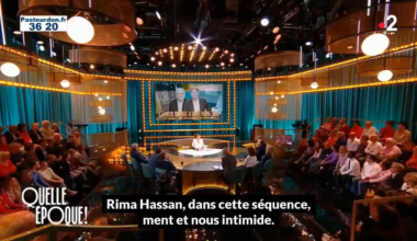 Tati Salamé, propagandiste du service public, reçoit Cruchot et compagnie, propagandiste du service privé, pour pleurer ensemble contre Rima Hasan et sa dénonciation des biais médiatiques de la couverture du génocide en cours.