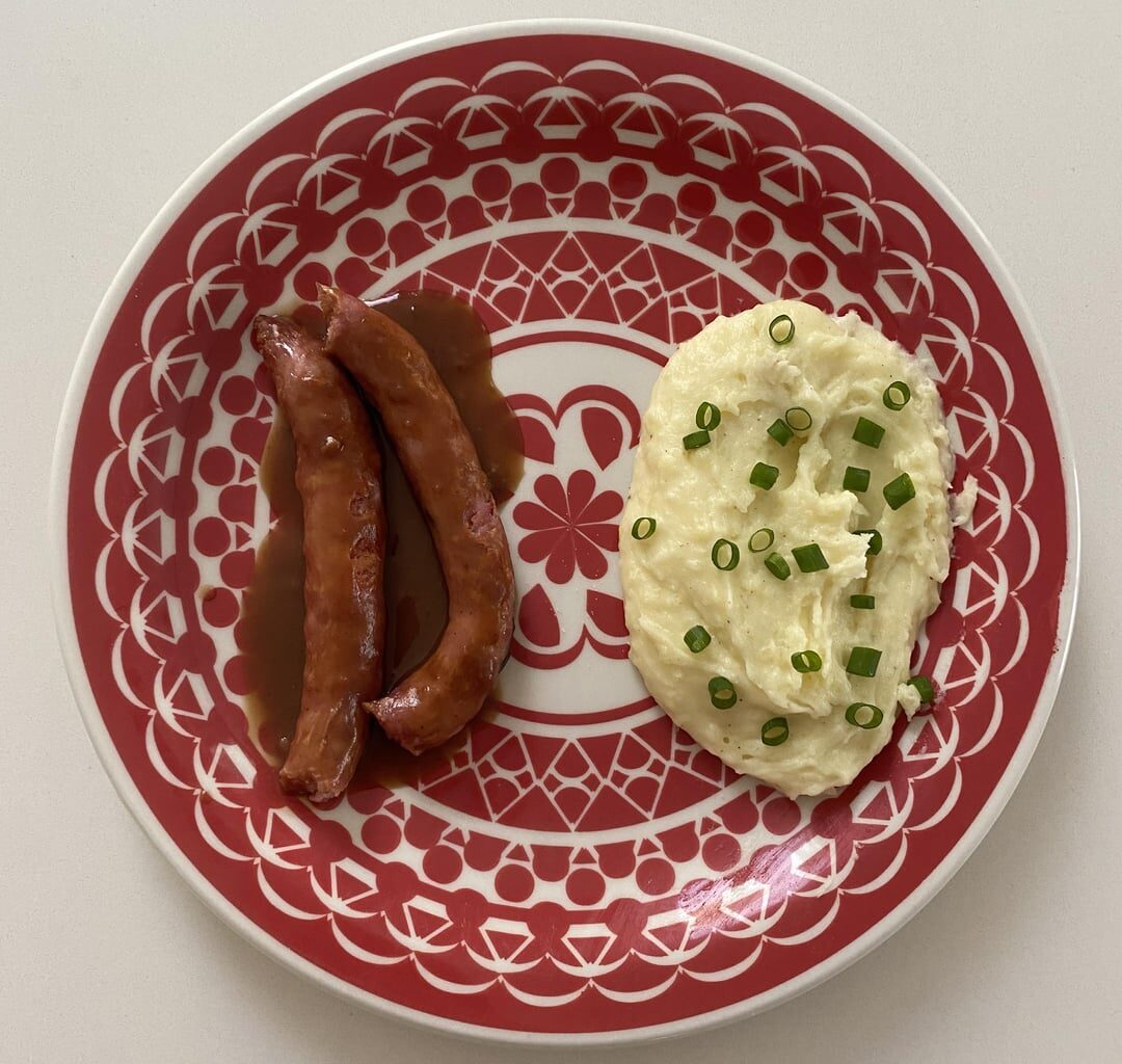 L’aligot saucisse avec des ingrédients brésiliens (je suis brésilienne)