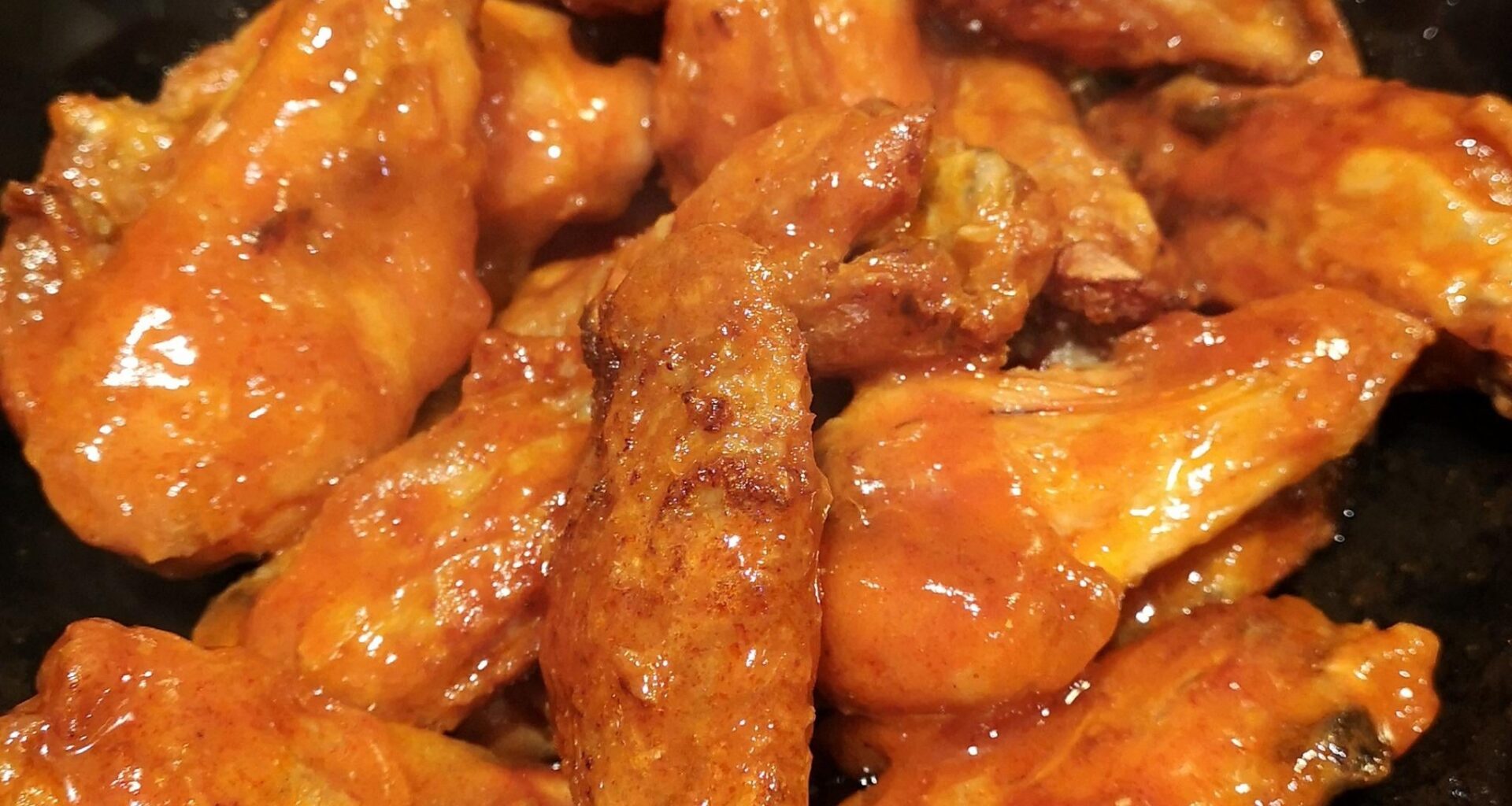 buffalo wings with a customised franks hot sauce