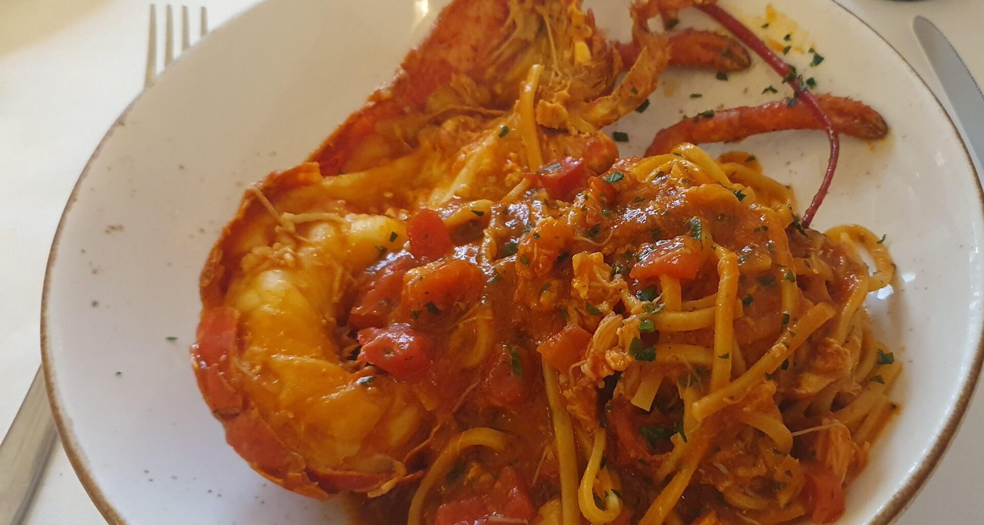 Tagliolini with astice