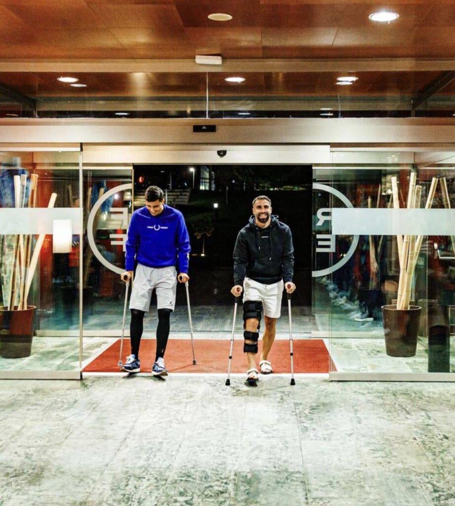 First image of rodri post ACL injury at spain's camp. 🙏