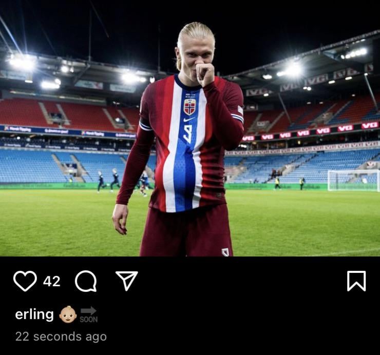 Breaking news! Erling Haaland is pregnant (again)