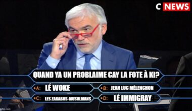 Oh putaing attention reculez tous il touche ses lunettes il va dire de la turbo-merde
