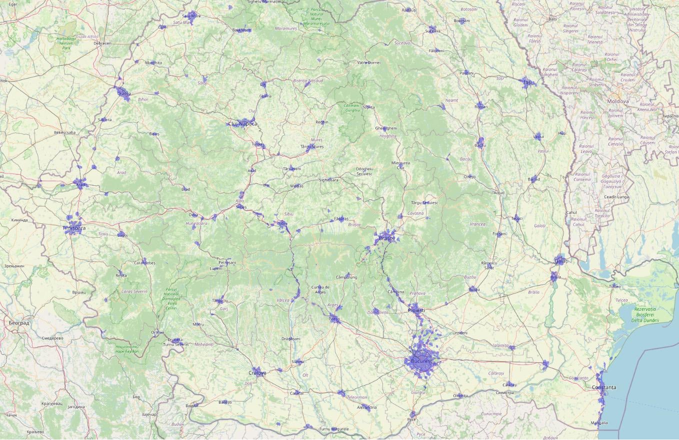 Romania este in continuare pe ultimul loc in UE la acoperire 5G. Digi are acum cea mai larga acoperire 5G din tara, dar ea arata cam asa