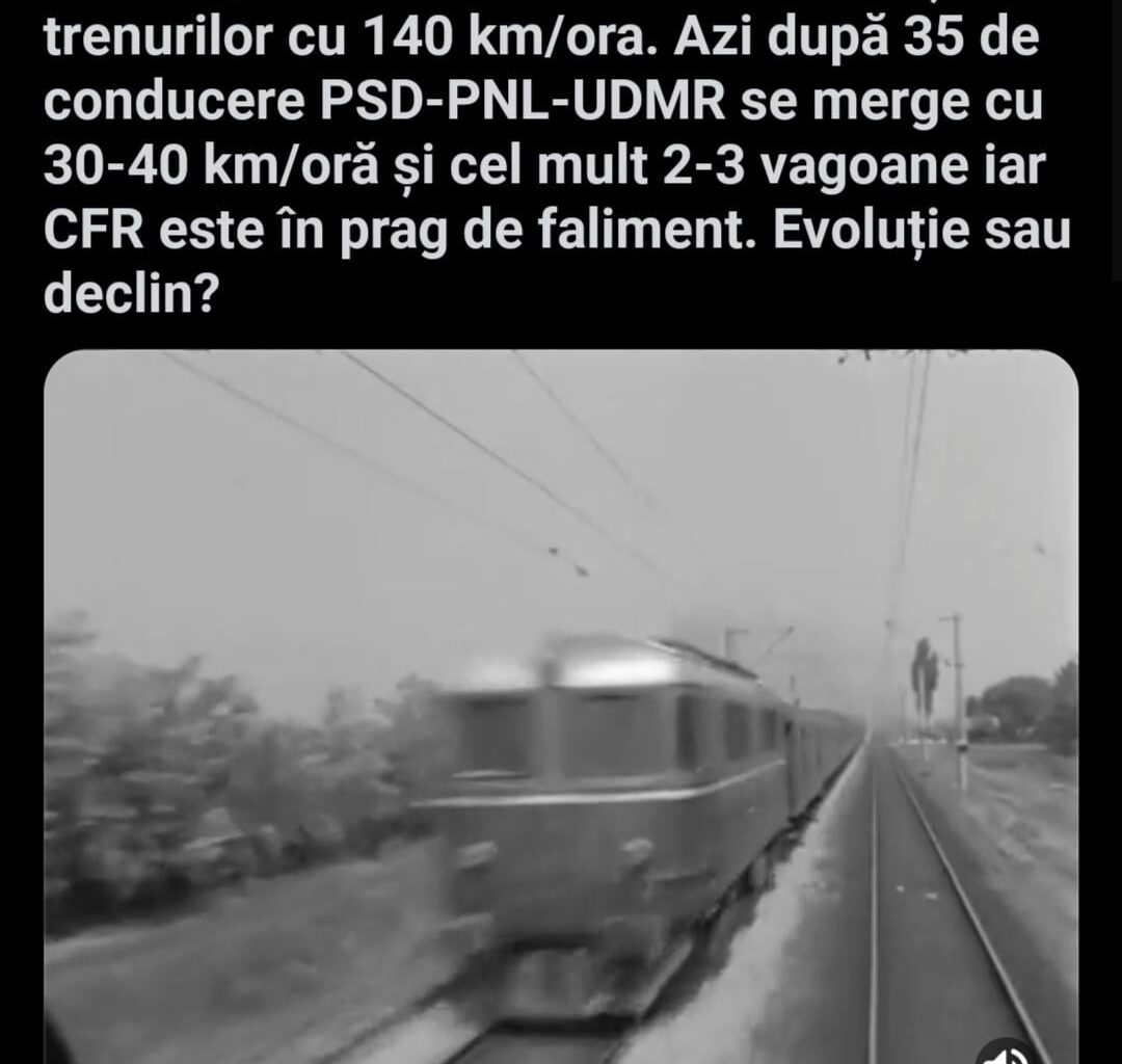 PSDNL+UDMR = 35 ani de prăbușire in gol, inclusiv a transporturilor?