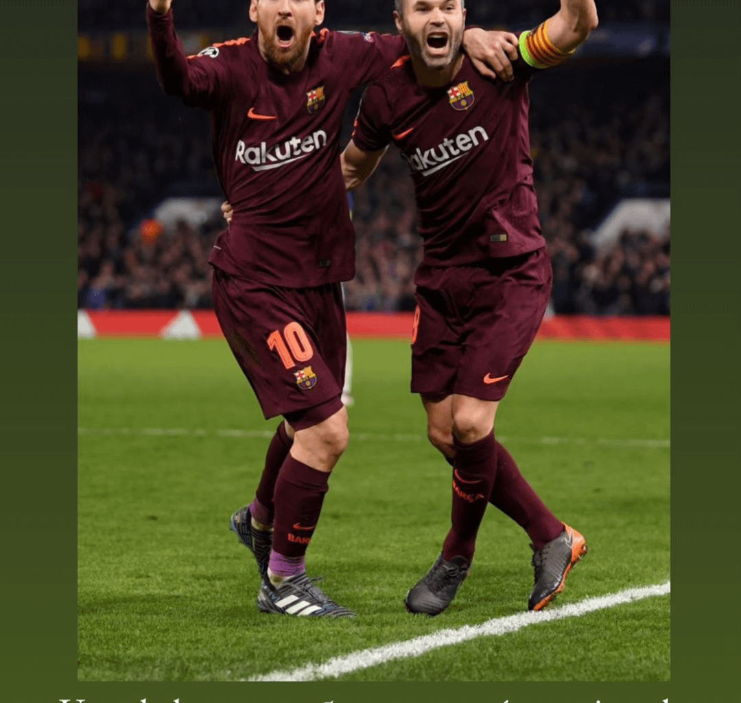 Leo Messi on Andrés Iniesta: “One of the teammates with the most magic and one of those I enjoyed playing with the most”. “The ball is going to miss you, and so will all of us”. “I wish you the best always, you’re a phenomenon”.