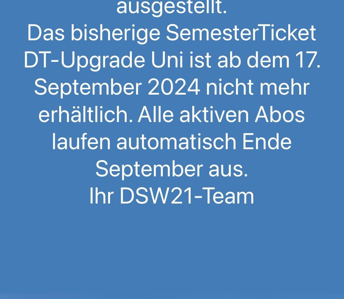 Dotick 12 euro semesterticket over