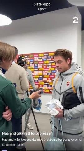 Erling Haaland (Norway Captain) refused to meet the press after their 1-5 loss vs Austria