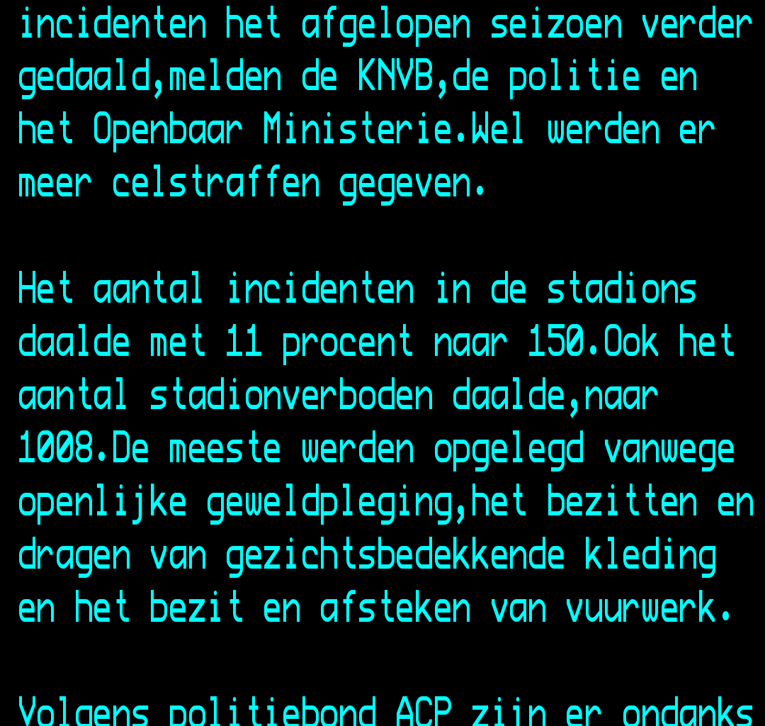 Incidenten voetbalstadions verder gedaald