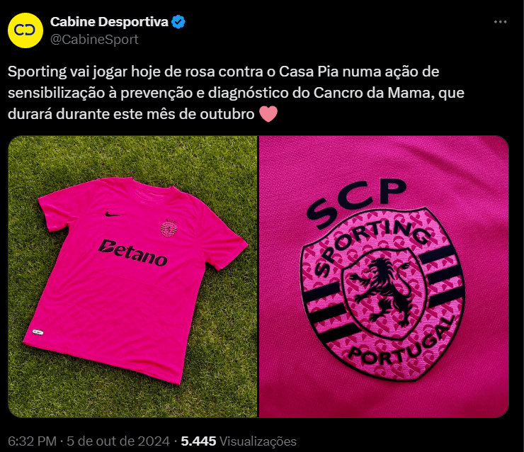 Sporting participa de ação de sensibilização contra o cancro da mama