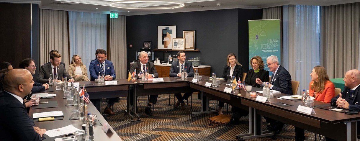 Photo: Governor Murphy, First Lady Tammy Murphy, and the Choose New Jersey Delegation attended a climate meeting