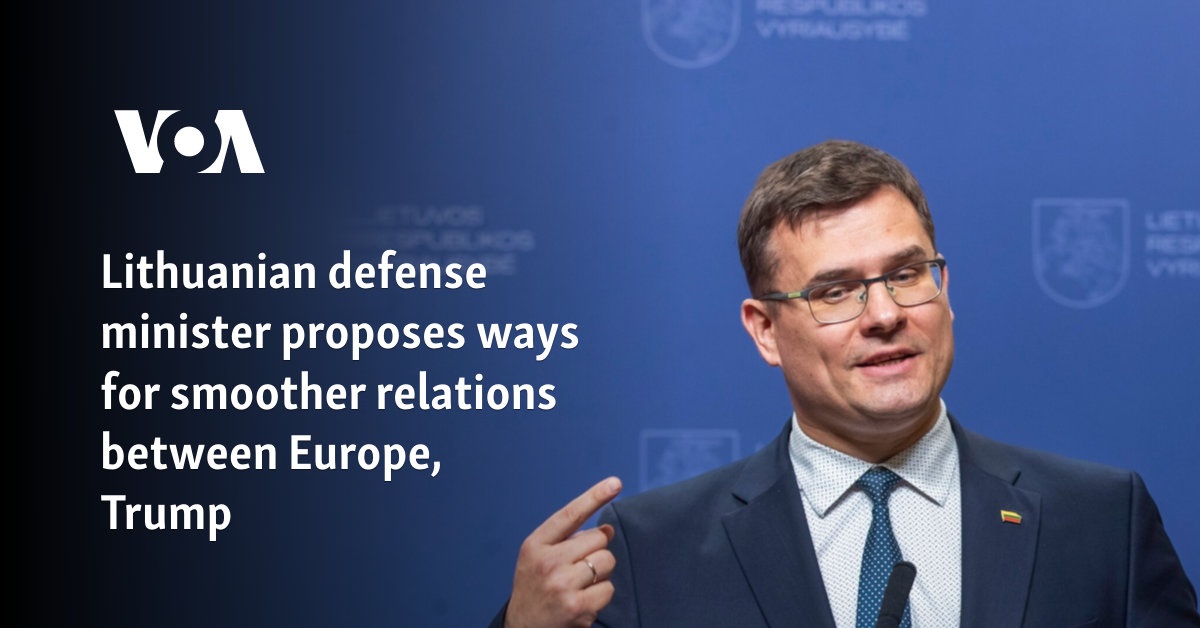 Lithuanian defense minister proposes ways for smoother relations between Europe, Trump